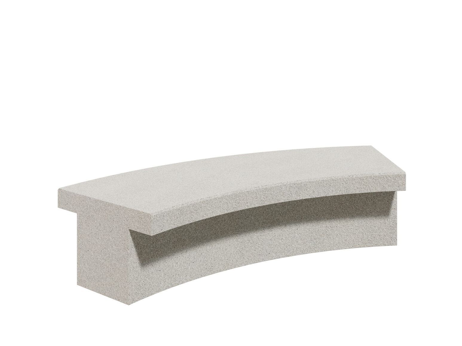 Изогнутая бетонная скамья без спинки amop Wise ARCH-00032785 - Вид №1