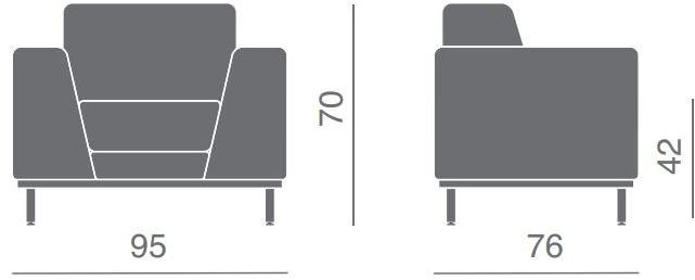 Kastel Кожаное кресло с подлокотниками Komodo sun-id-1438202 - Вид №2