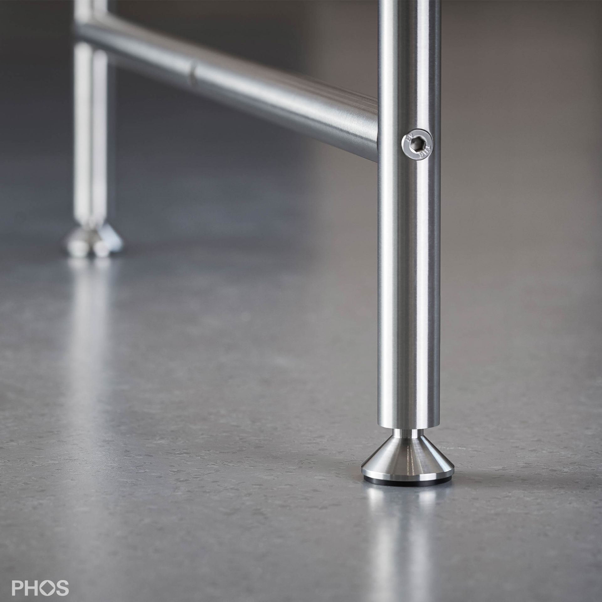 KATI-T1-60x60-L4178 Стол Karlsruhe - барный стол t1 со столешницей из линолеума - 60 x 60 x 105 см. PHOS  - Вид №7