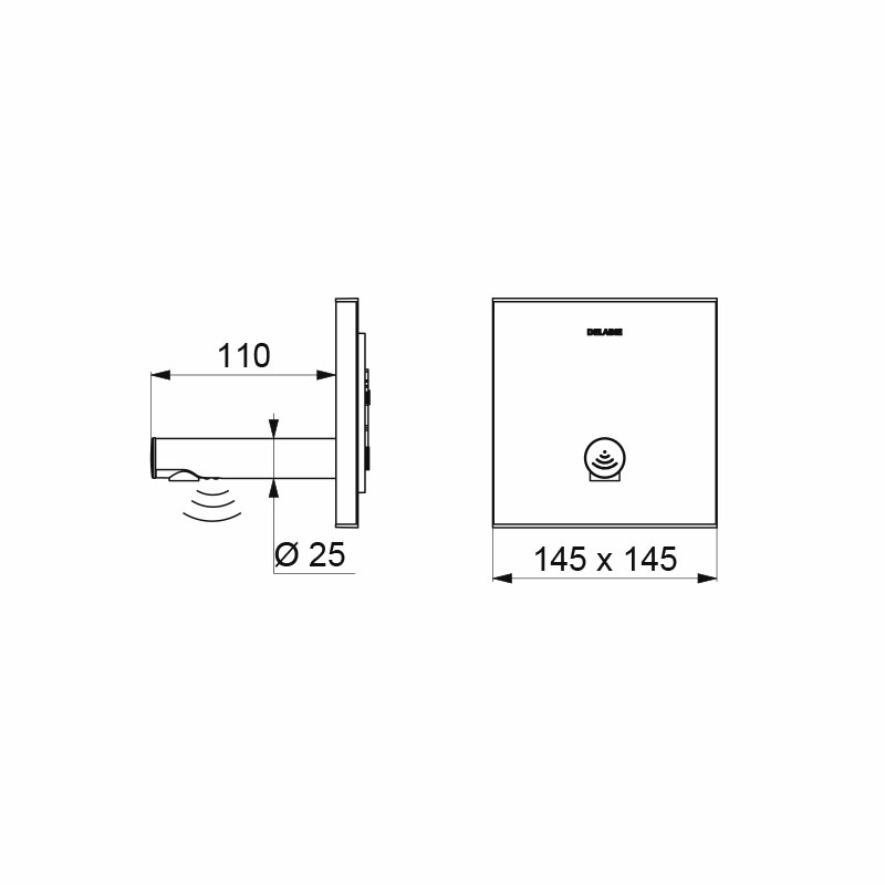 370016 Сенсорный кран для раковины BINOPTIC DELABIE  - Вид №1