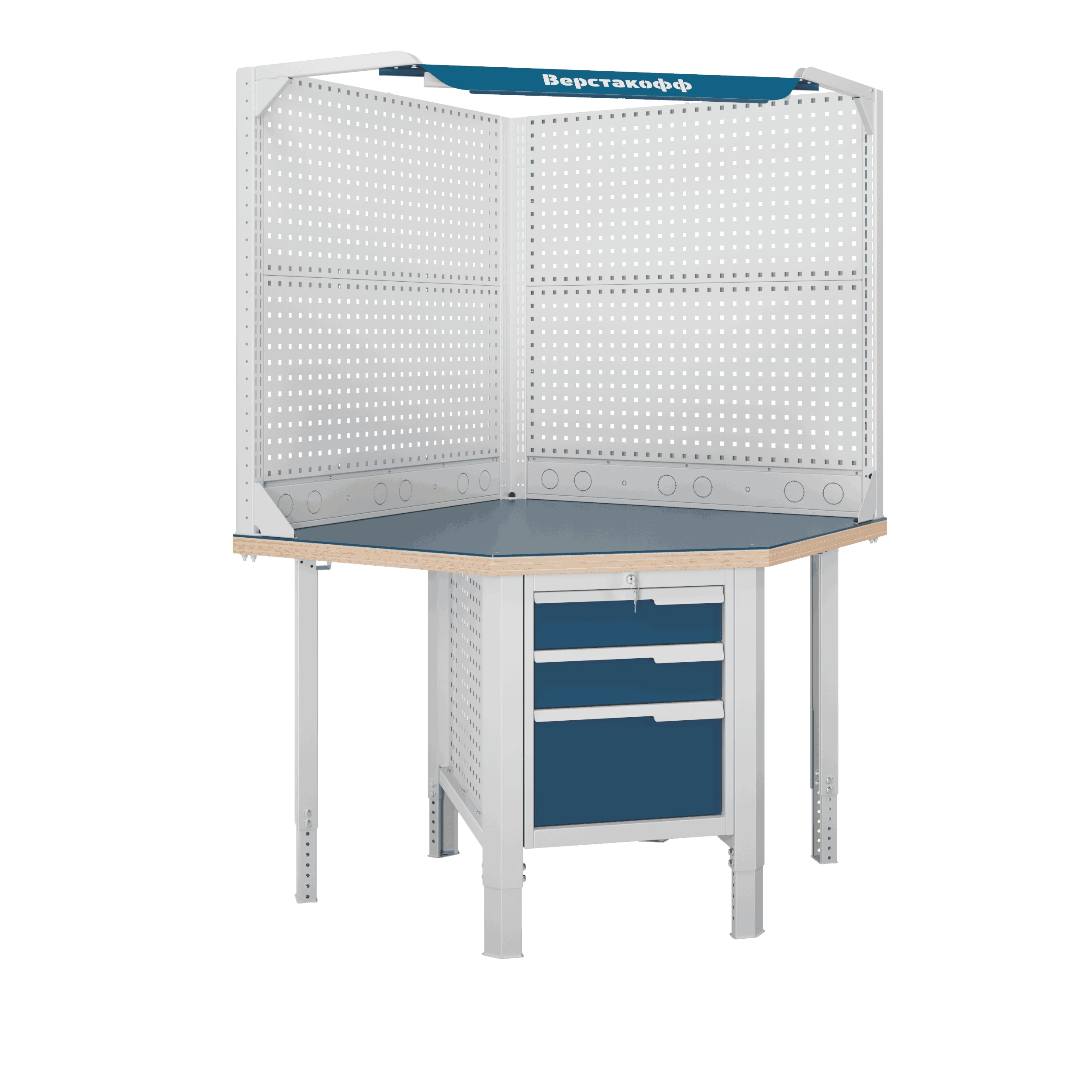 Верстак (угловой) CTR U532.S3.1-2FR Верстакофф 124777