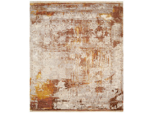 Прямоугольный ковер ручной работы из шерсти и шелка