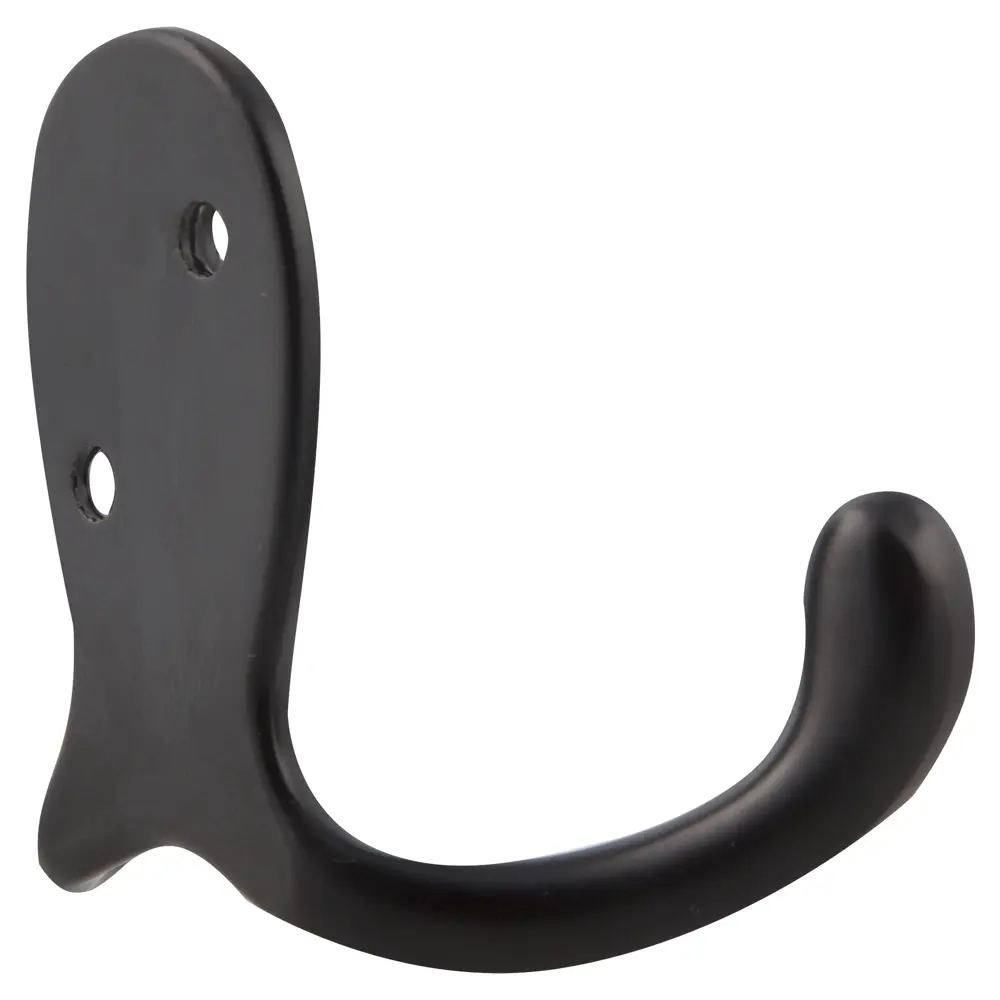 Крючок двухрожковый Модерн LK0202BL, металл, цвет чёрный LAMPLANDIA STLM-2197142 - Вид №1