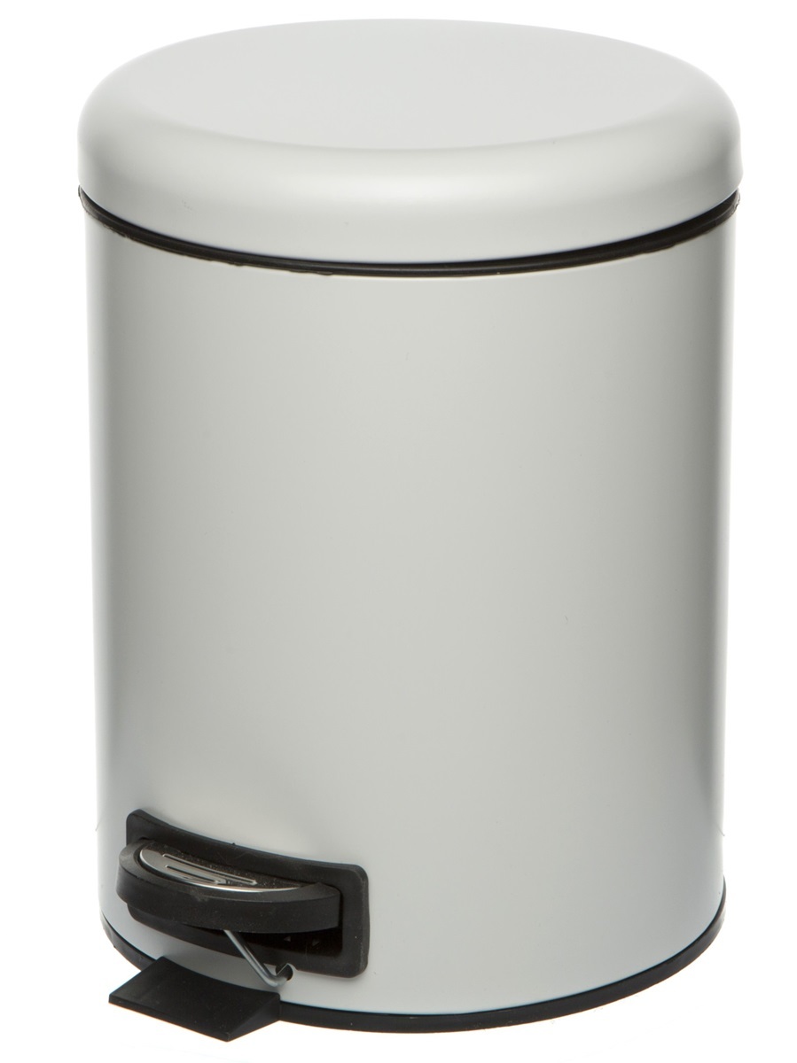 Вёдра с педалью и крышкой Pavo 5L White NAVAKO 11538