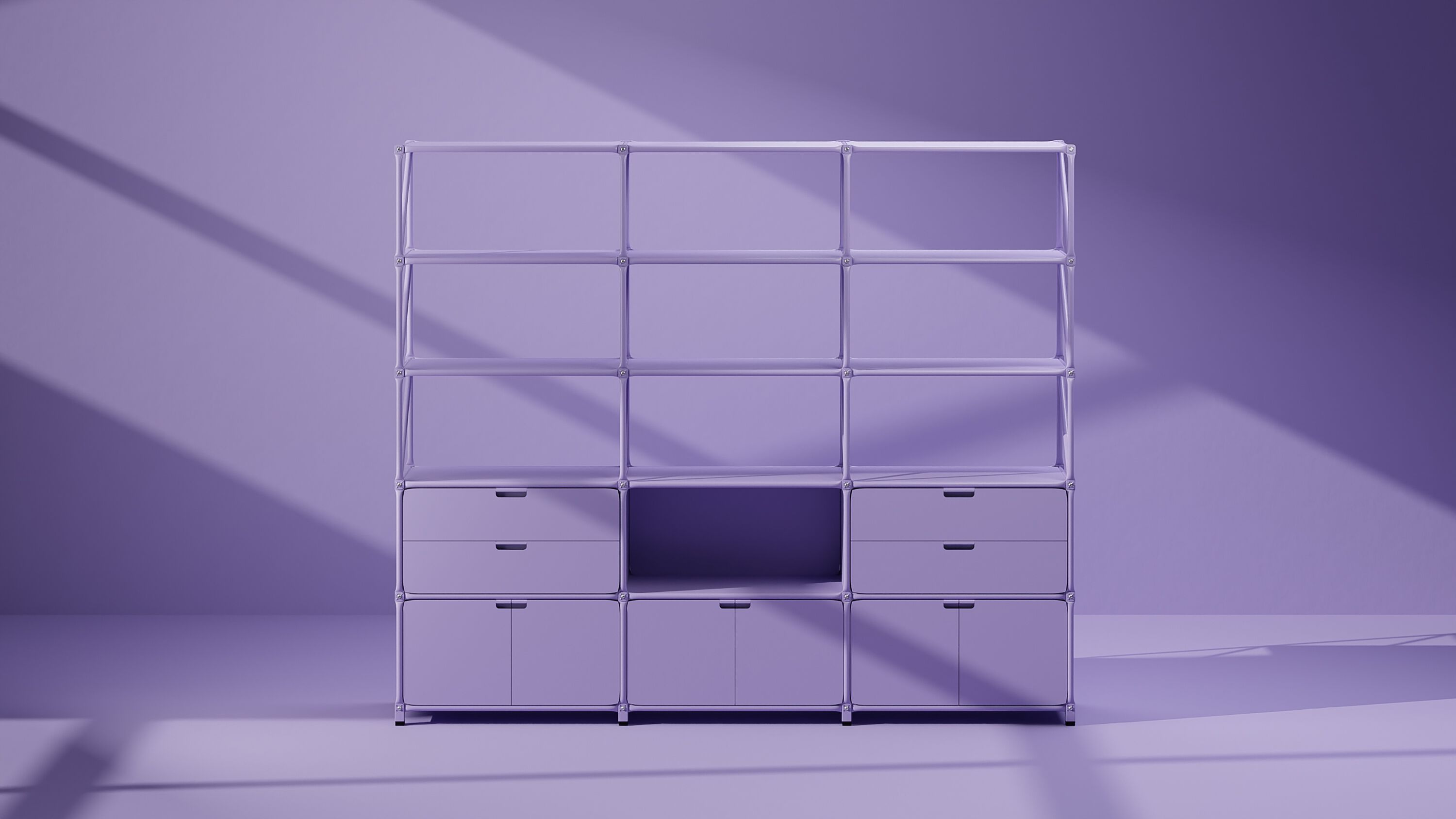 Мобильный офис / металлический офисный книжный шкаф System 180 Colourful Structures ARCH-00092574