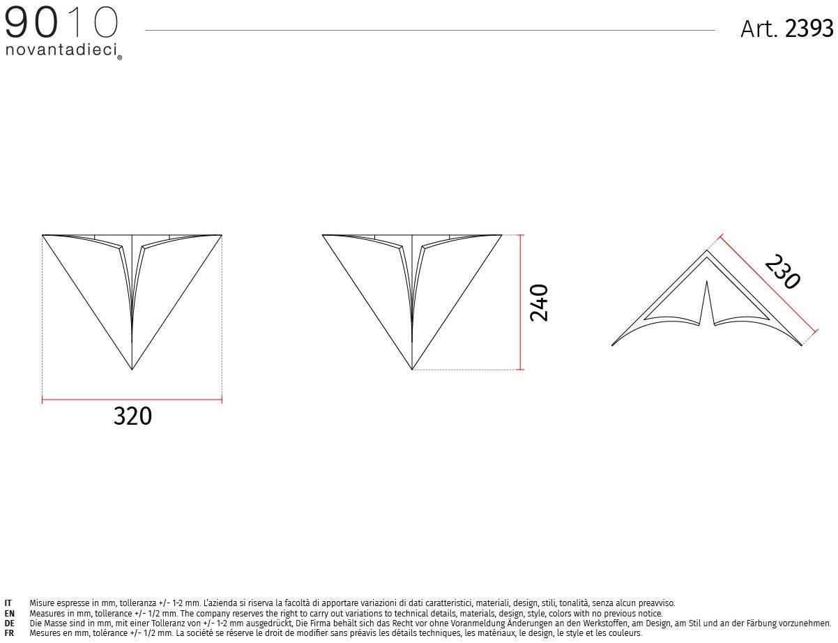9010 novantadieci Встраиваемый настенный светильник из cristaly®  2393  - Вид №2