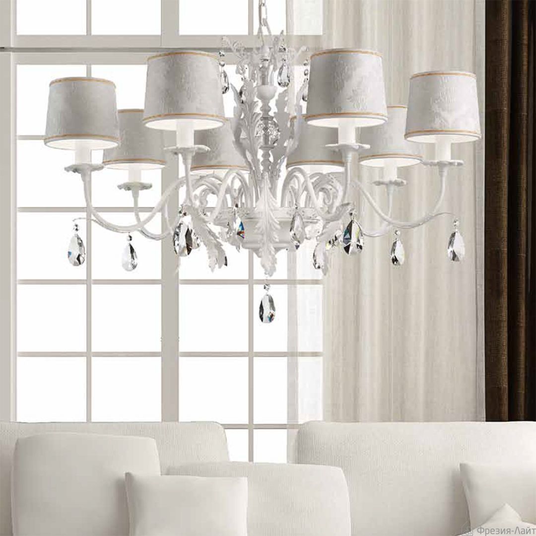 Masiero ACANTIA 12 V95 P06 DAM/14/WH CUT CRYST люстра подвесная 111051