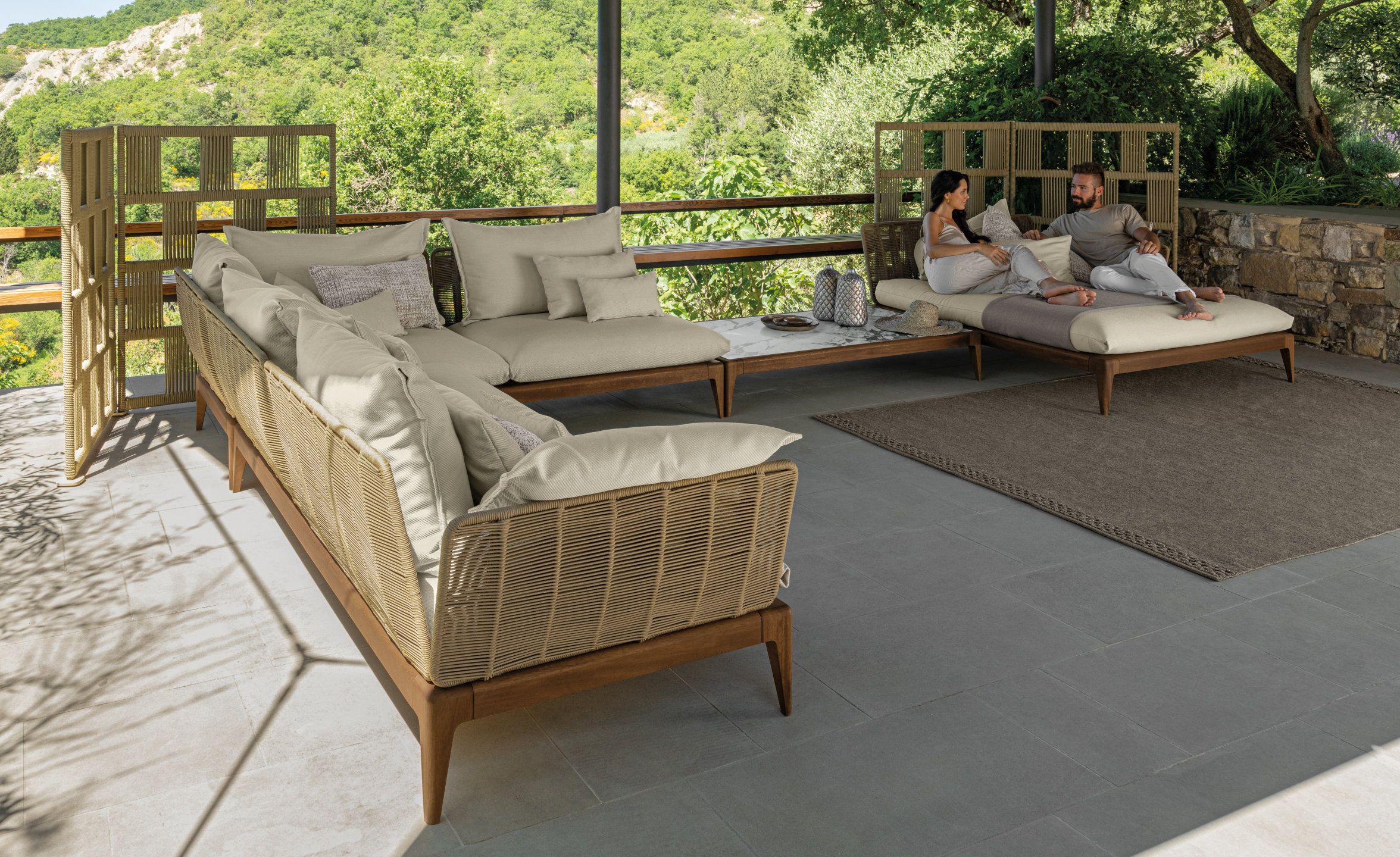 Журнальный столик из керамогранита Talenti Cruise Teak ARCH-00101748 - Вид №4