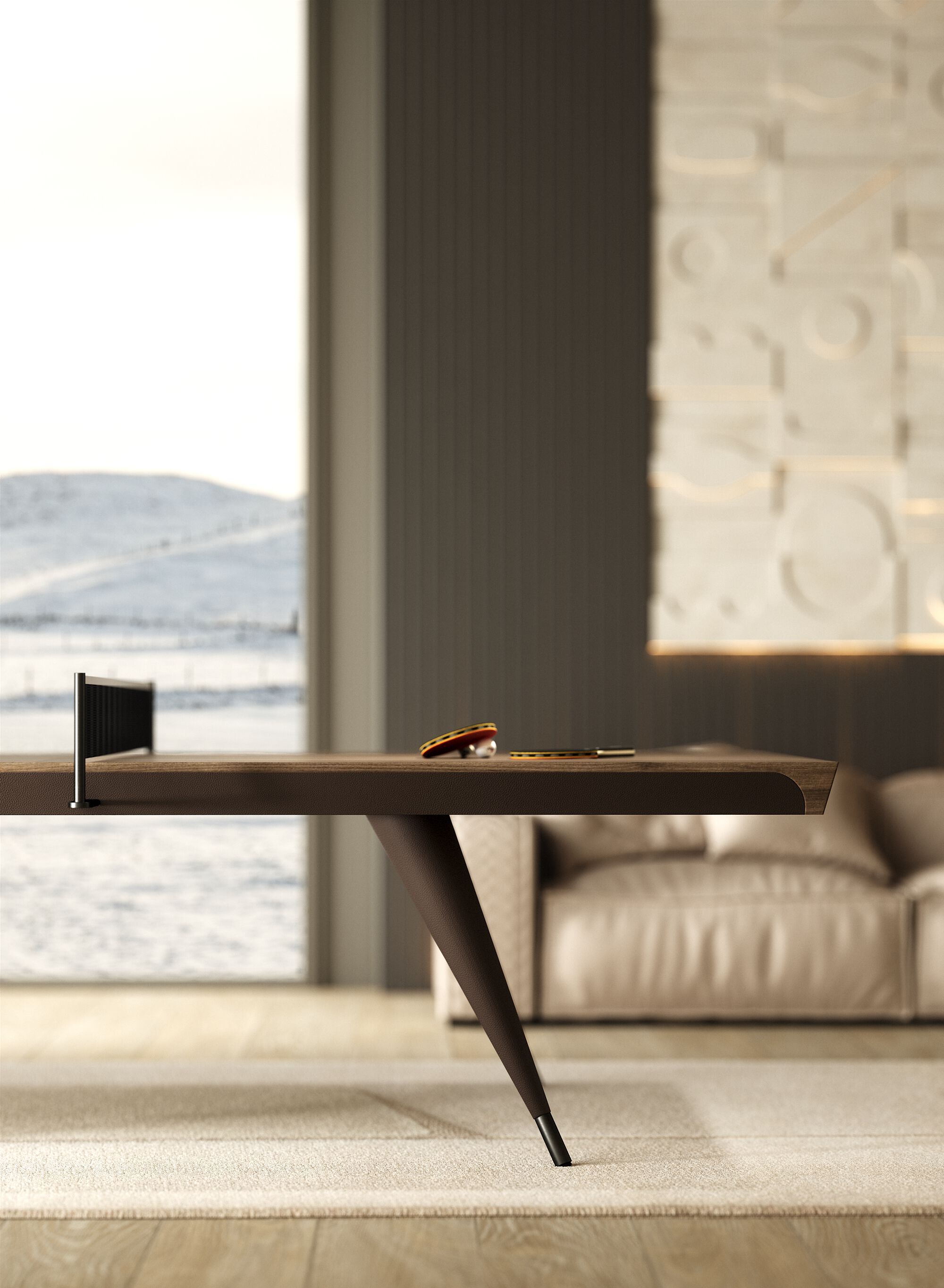 Стол для пинг-понга из грецкого ореха Vismara Design BLADE ARCH-00083837 - Вид №2