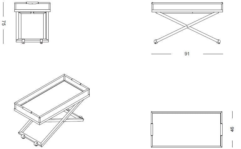 Регулируемый по высоте садовый столик Samuele Mazza Outdoor Canopus ARCH-00060811 - Вид №2