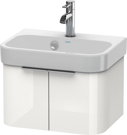 H2626802222 Happy D.2 Тумбочка подвесная Белый глянцевый декор Duravit - Вид №2