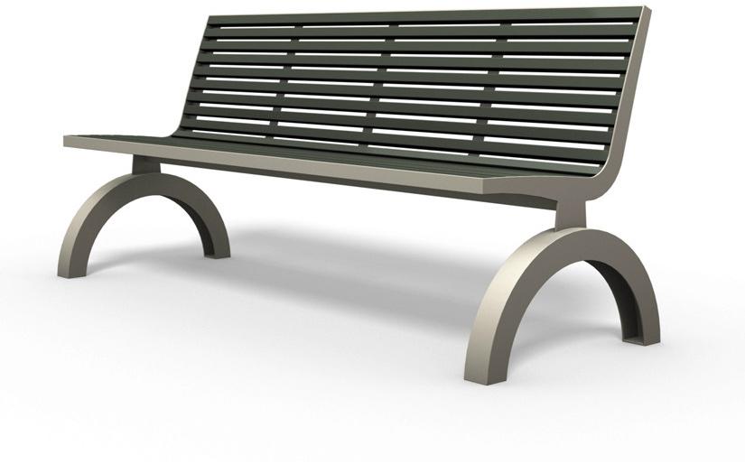 BENKERT BANKE Скамейка из нержавеющей стали и для домашних животных со спинкой Comfony sun-id-1368577 - Вид №3
