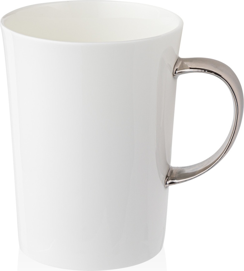 10658020 Mix&Match Кружка Mix&Match Синергия 450мл, фарфор (платиновая ручка) Фарфор костяной 