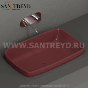 514375 Накладная раковина на столешницу  прямоугольная Kerasan Tribeca