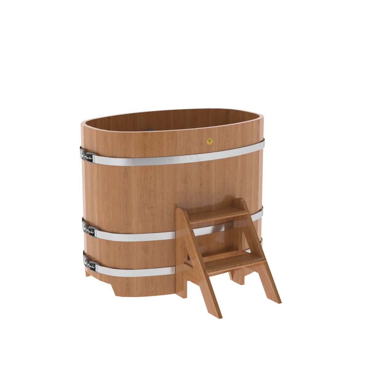 1255 Купель овальная из дуба 0,76х1,16х1,0 натуральная Alyarus 