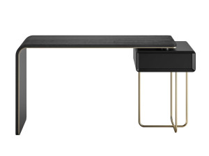 Деревянный прямоугольный стол с ящиками