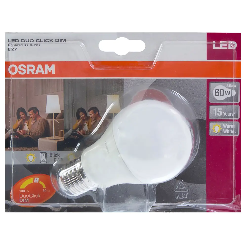 Лампа светодиодная Osram E27 8.5 Вт 806 Лм свет тёплый/холодный белый STLM-2042921 - Вид №1