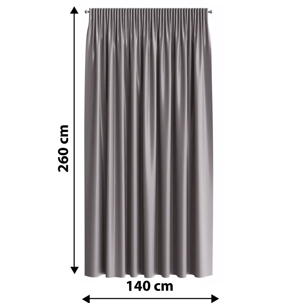 Штора на ленте 140x260 см цвет серо-бежевый 89395310 STLM-2076026 GARDEN  - Вид №5