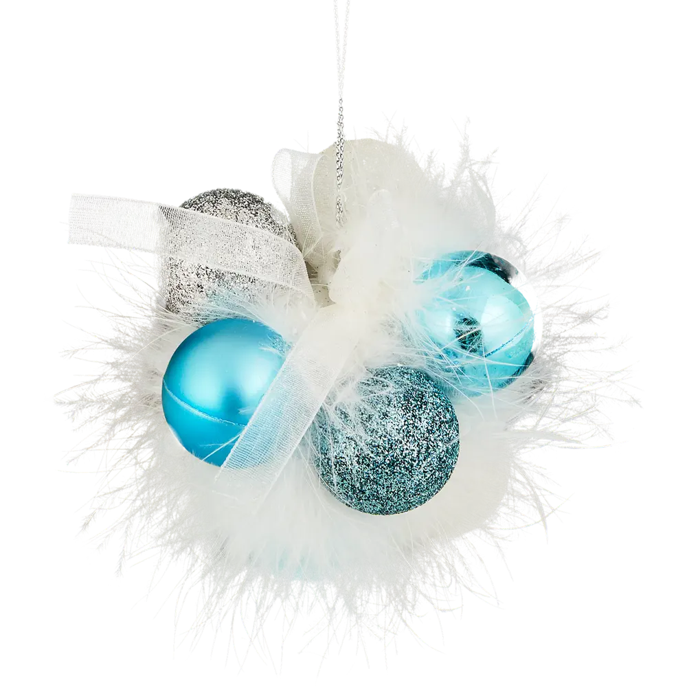 87036522 Елочная игрушка Связка шаров 8x8 цвет синий STLM-1409698 Santreyd 