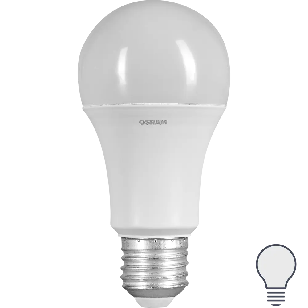 Лампа светодиодная Osram E27 220-240 В 9 Вт груша матовая 720 лм нейтральный белый свет 85095305 STLM-2049951 