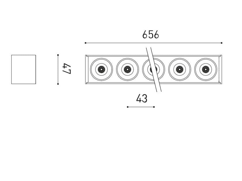 Алюминиевый светодиодный потолочный светильник Arkoslight Черный пульт дистанционного управления Foster Surface ARCH-00121044