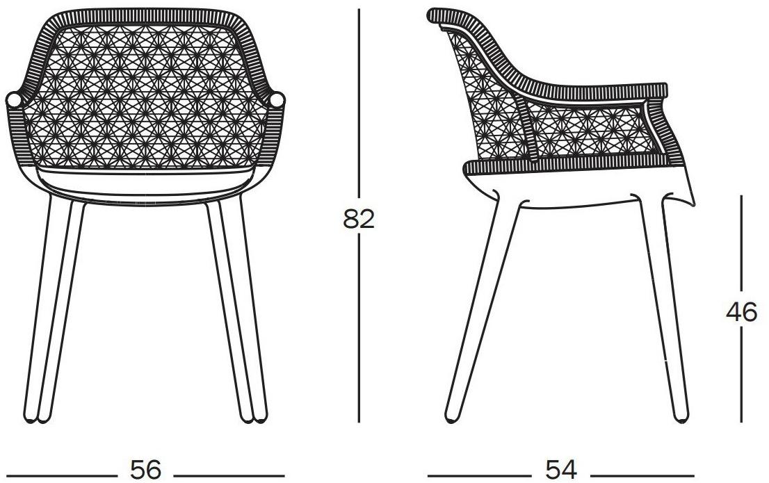 Magis Плетеный стул с подлокотниками Cyborg sun-id-1458680 - Вид №5