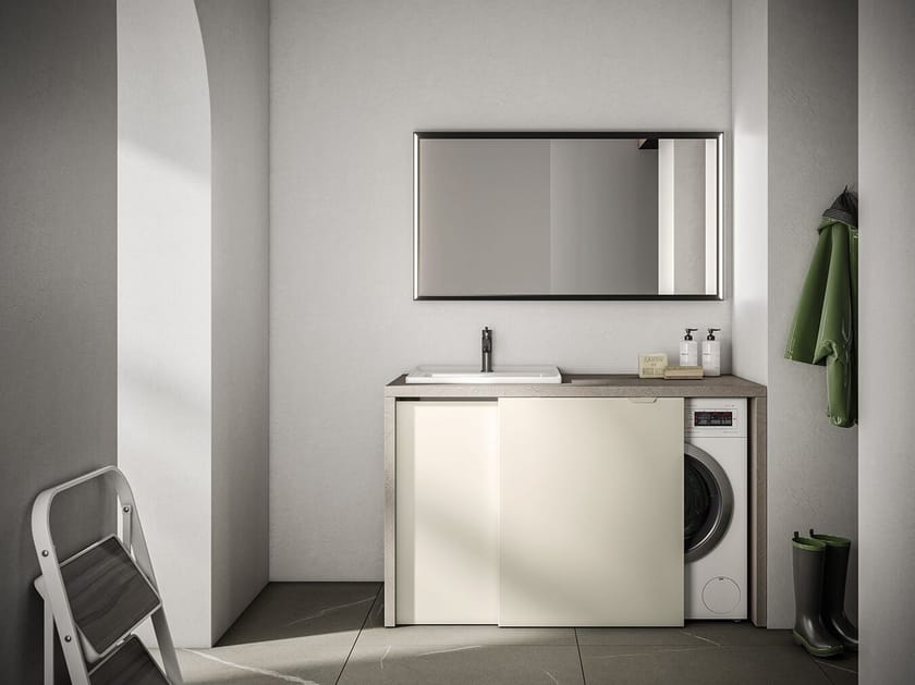 Шкаф для стиральной машины со стиральной машиной BMT Kosmo ARCH-00135573