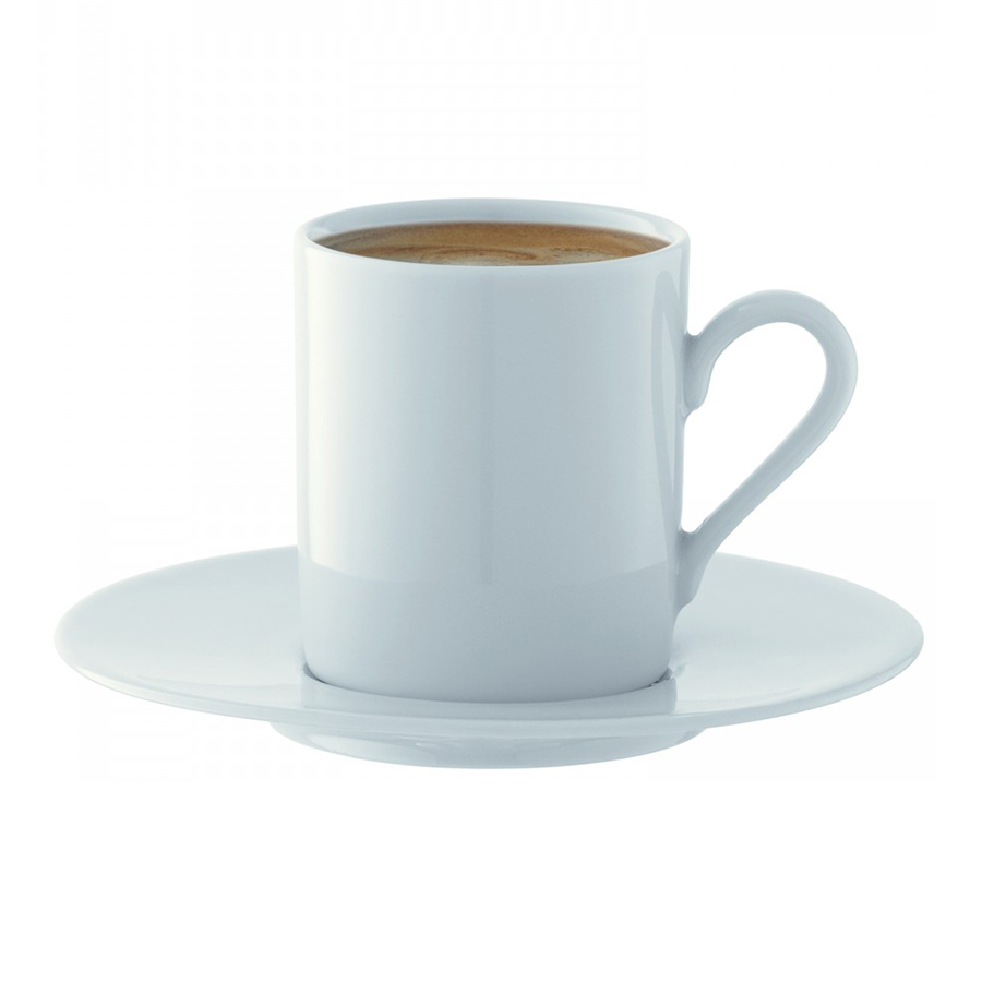 Набор из 4 чашек для эспрессо с блюдцем 90 млDine LSA INTERNATIONAL DINE 00-3863442 Белый  - Вид №2