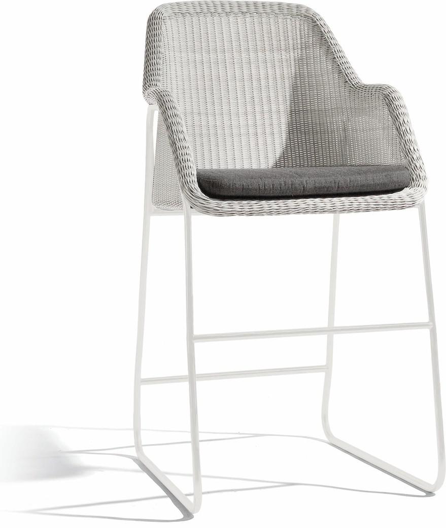 MNST1093 Барный стул 60 белый шнур 2мм кремовый Manutti Mood