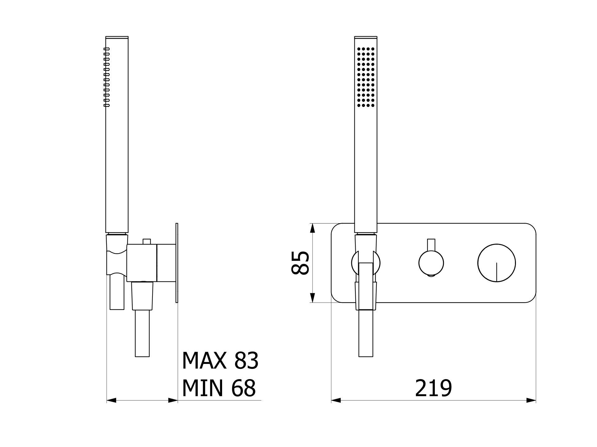 Смеситель для душа из нержавеющей стали с ручным душем IB торт ARCH-00027940 - Вид №2