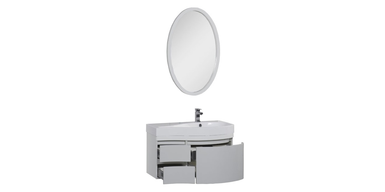 Комплект мебели Aquanet Сопрано 95 R белый (3 ящика) 00169444 - Вид №2