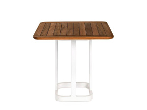 Алюминиевый и деревянный квадратный садовый стол