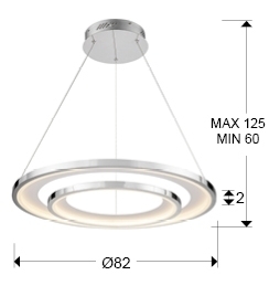070889 Подвесной светильник Ø82 хром Schuller Laris - Вид №1