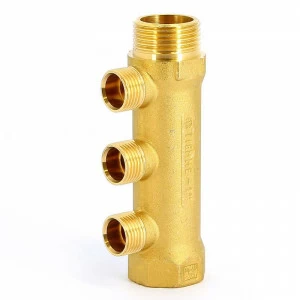 Коллектор НВ 1" TIEMME 3 выхода 1/2"Н 36мм