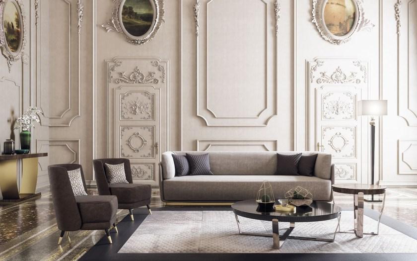 Capital Collection Низкий круглый журнальный столик из стали и дерева sun-id-1430617 - Вид №2