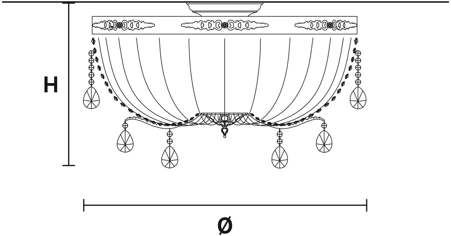 Masiero Потолочный светильник из металла с кристаллами Acantia sun-id-1414950 - Вид №3
