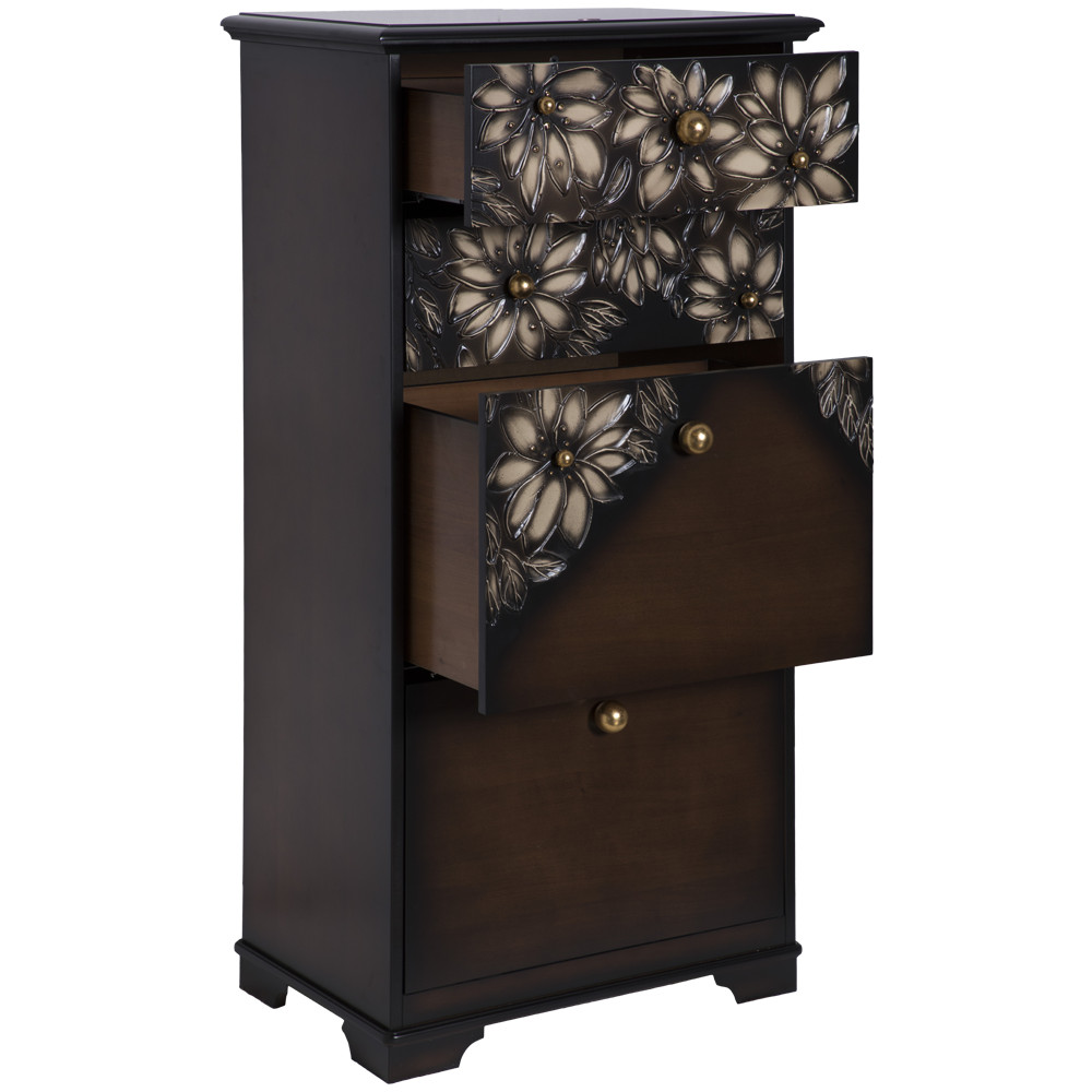 11619 Комод Терра-4 (с 4-мя ящиками) Каштан Амбер BOGACHO 4627196590281 - Вид №2