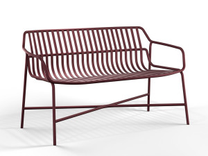 Стальная садовая скамейка с порошковым покрытием