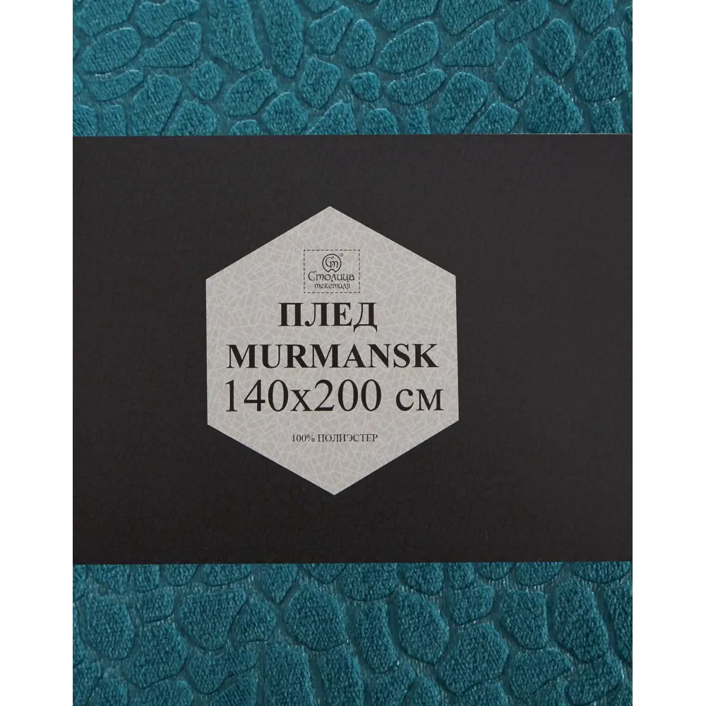 Плед Murmansk 140x200 см велсофт цвет бирюзовый 89337297 STLM-2183361 СТОЛИЦА ТЕКСТИЛЯ - Вид №3