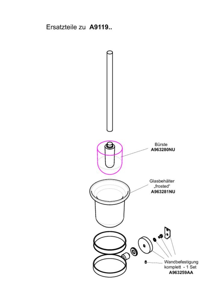 A9119AA Туалетная щетка с держателем Ideal Standard IOM - Вид №2