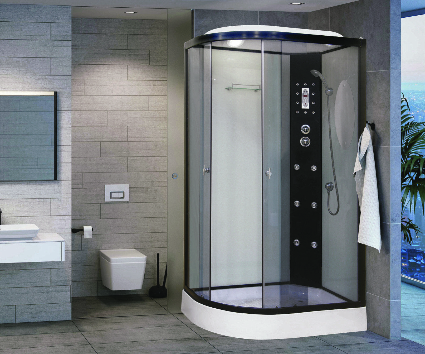 Душевая кабина NG-1903-01R (1200х800х2200) низкий поддон(16см) стекло ТОНИРОВАННОЕ Niagara Ultra 19030134R