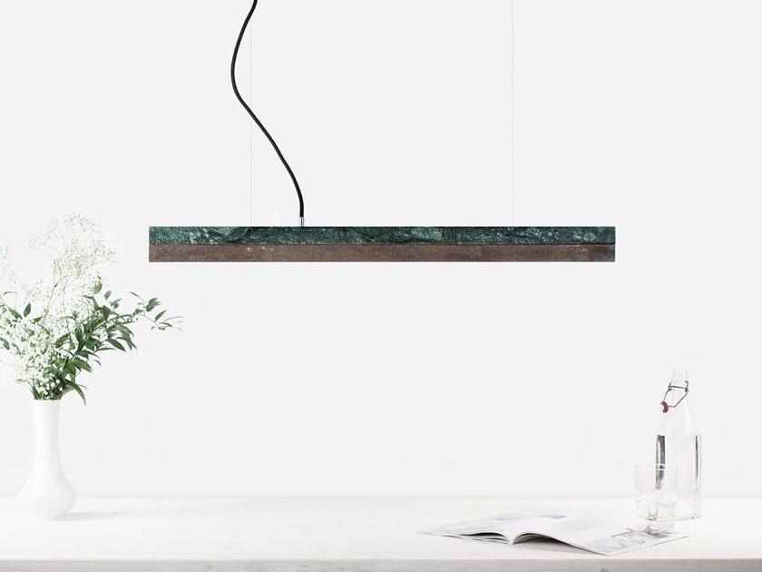 GANTlights Светодиодный подвесной светильник из гватемальского мрамора и Corten ™ C sun-id-1375633 - Вид №1