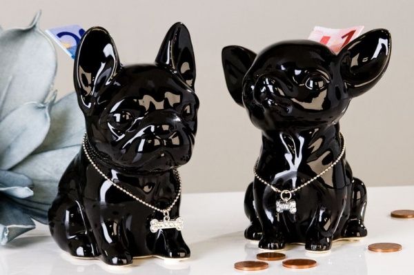 26340 Casablanca, керамическая копилка "2 Минидога", цвет черный (продаются парой) Santreyd 