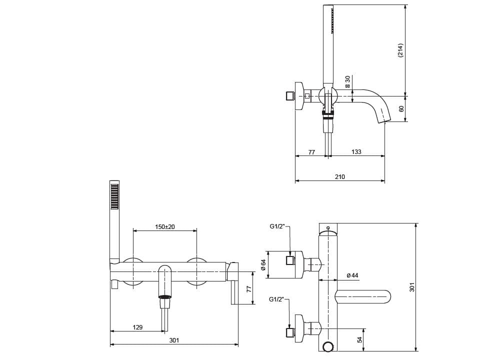 Наружная настенная ванна Gaia Mobili Complements ARCH-00038198 - Вид №2