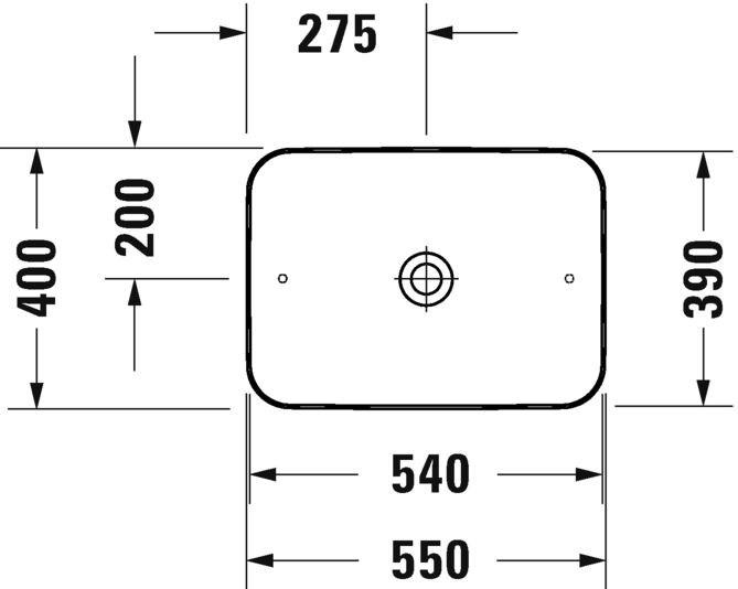 234755 Накладная раковина на столешницу  овальная Duravit Cape Cod - Вид №1