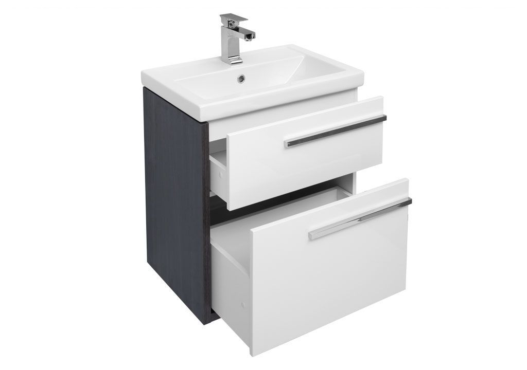 Тумба с раковиной Aquanet Фостер 60 эвкалипт мистери/белый 0020206300187812 - Вид №3