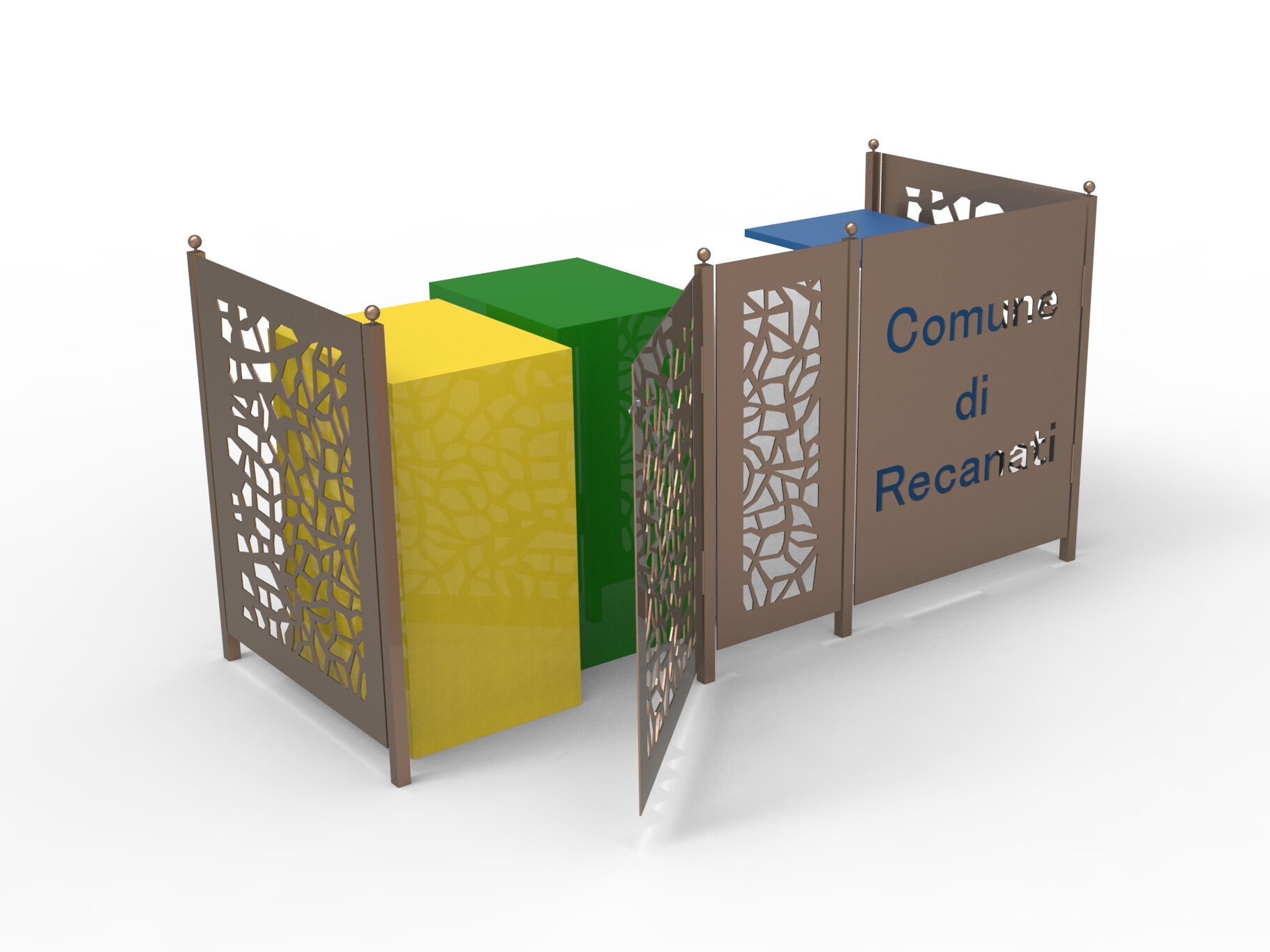 Фиксированный столб из оцинкованной стали Studio Città SIPARIO ARCH-00117241