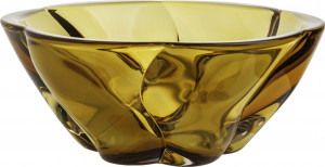 10636362 Cristal de Paris Чаша Cristal de Paris "Твист" 28х11см (янтарная) Хрусталь