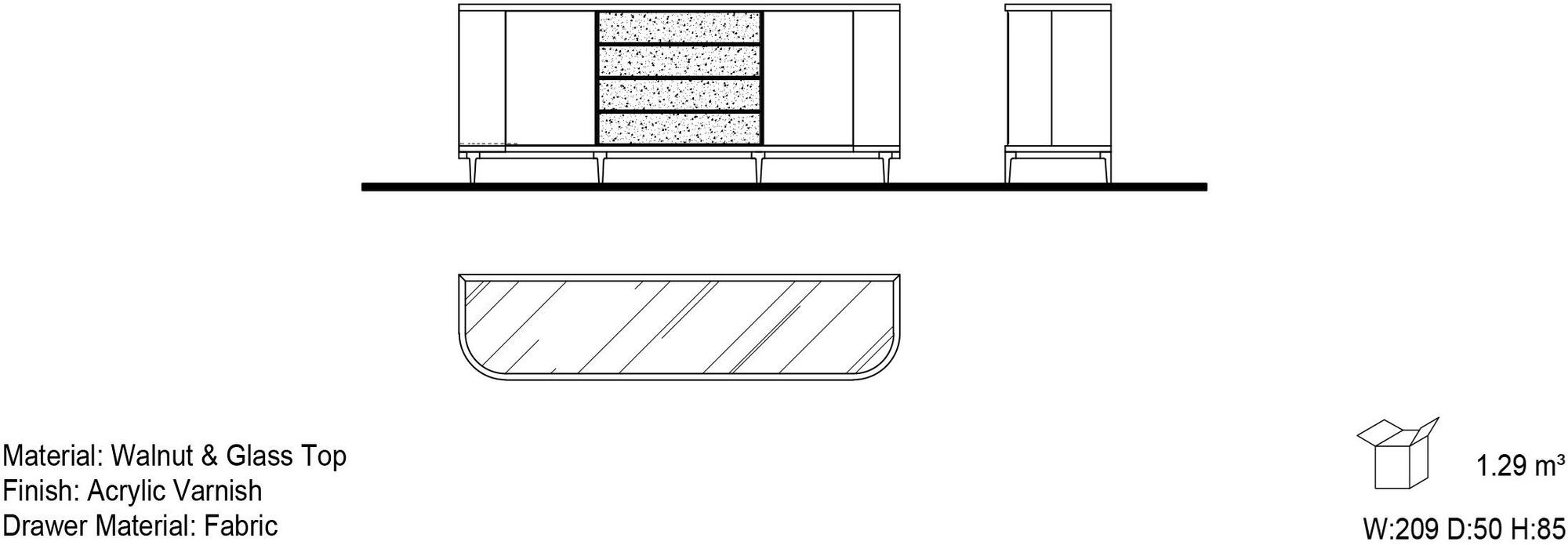 Mobi Комод из дерева с ящиками Manhattan sun-id-1508181 - Вид №5