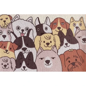 Коврик грязезащитный Dogs ПВХ 60x90 см цвет коричнево-бежевый 89439218 STLM-2173424
